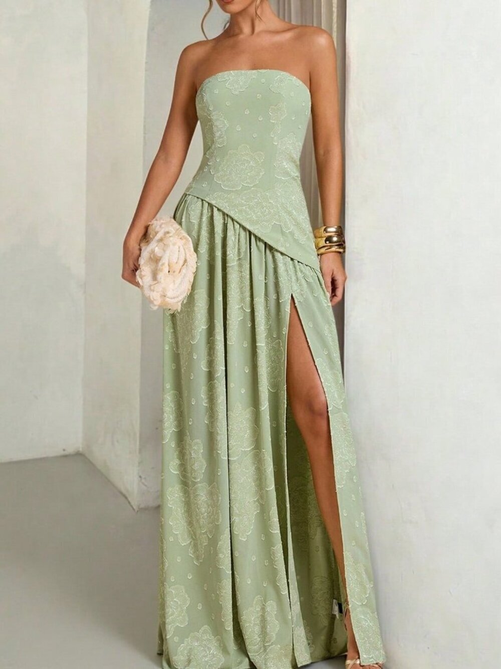 Green Party Women's Elegant Long Dress